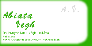 abiata vegh business card
