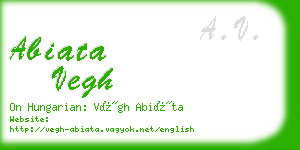 abiata vegh business card